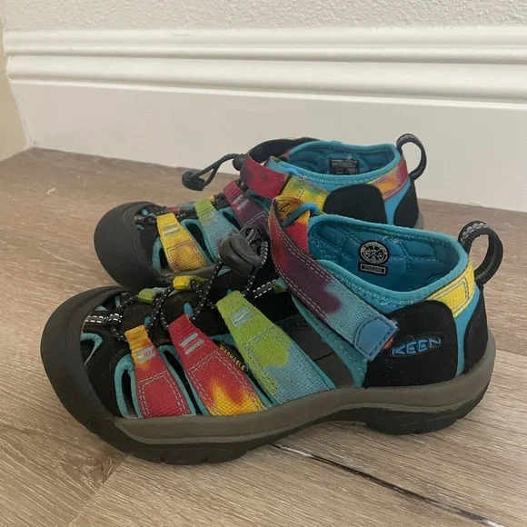 Keen Newport Tie Dye Rainbow Kids Outdoor Water Quick Dry Shoes - Picture 6 of 16